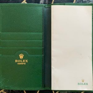 Rolex wallet with notepad